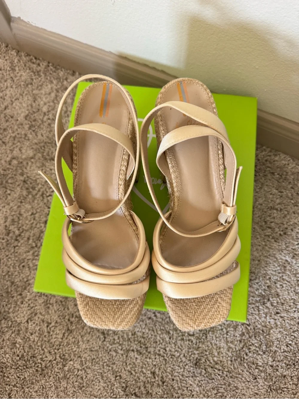 Sam Edelman Lemon Satin Platform Sandals